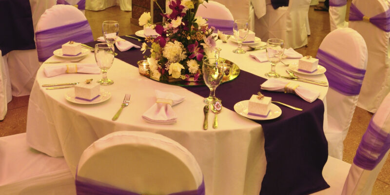 Wedding Table arrangement at Sampath Hotel
